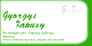 gyorgyi kapusy business card