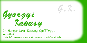 gyorgyi kapusy business card